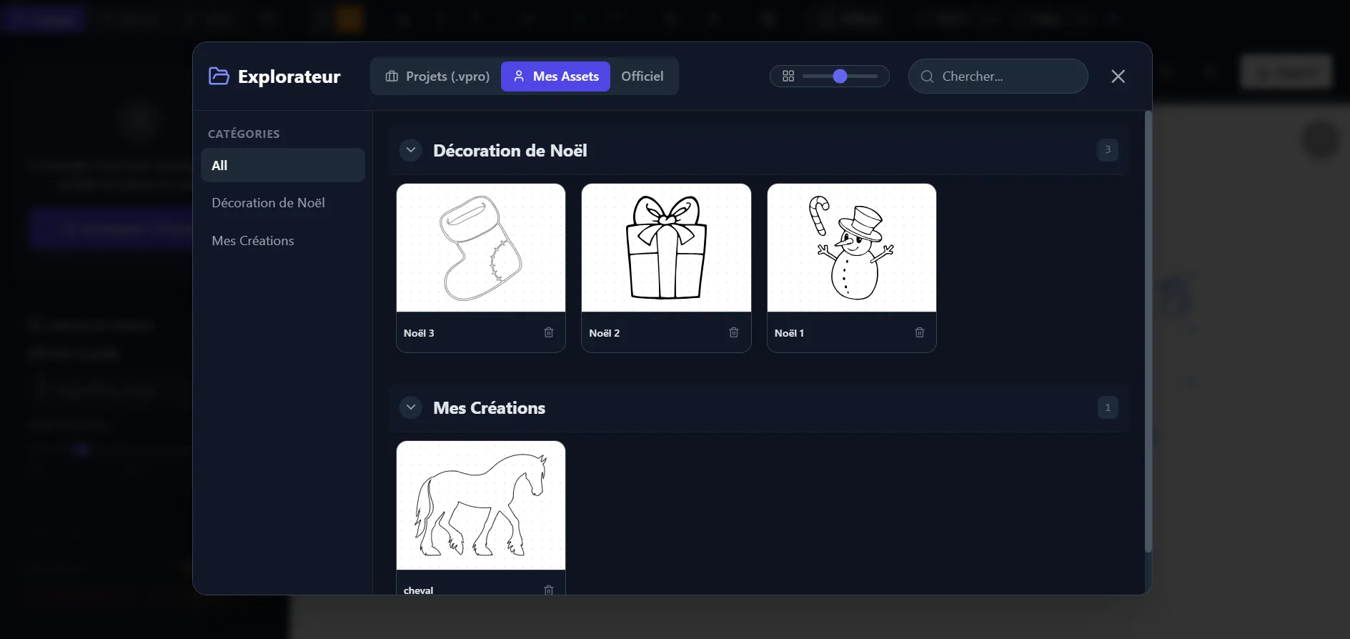 Bibliothèque Assets